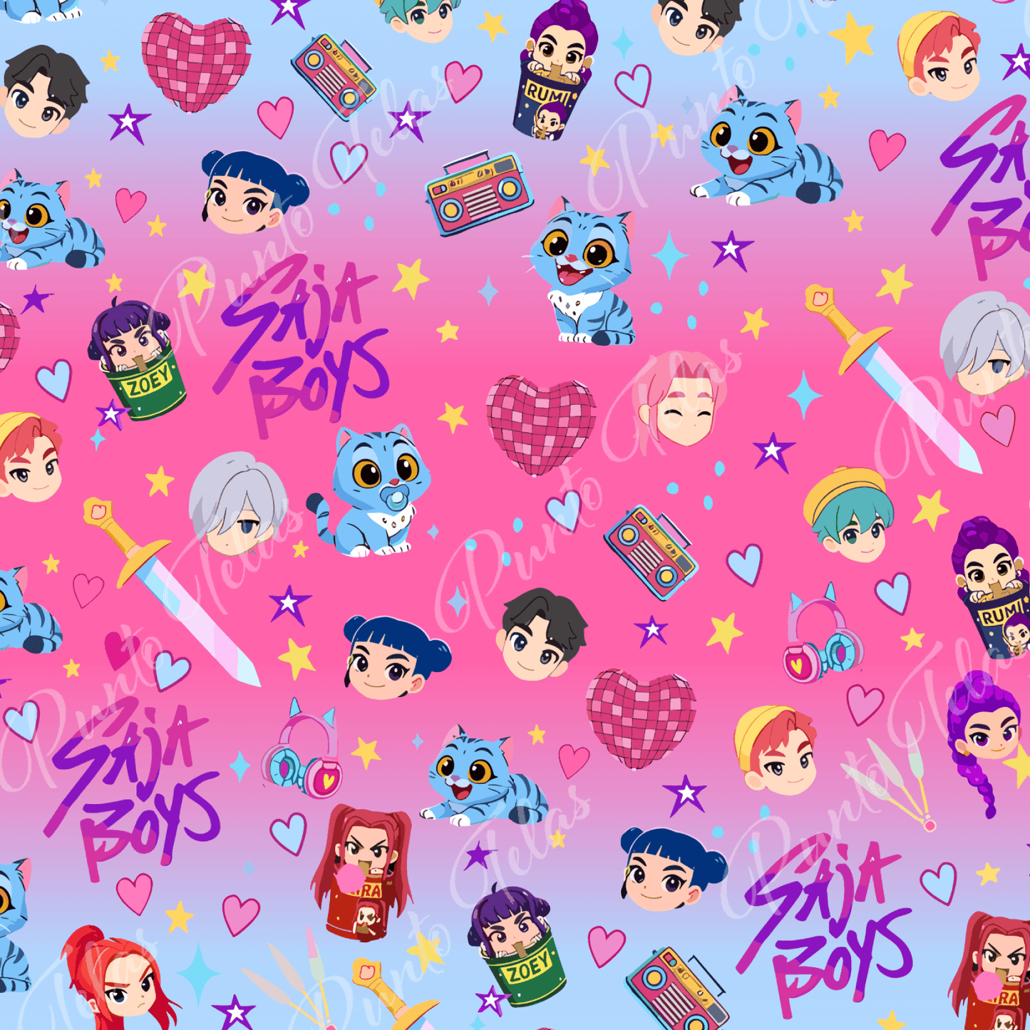 57x73 cms DISEÑO ANIMADO KPOP 1