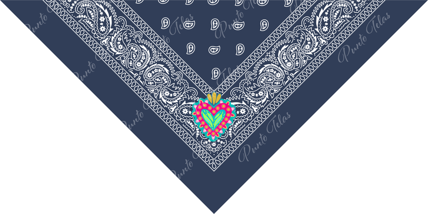 BANDANA MUJER P128 (fondo azul)