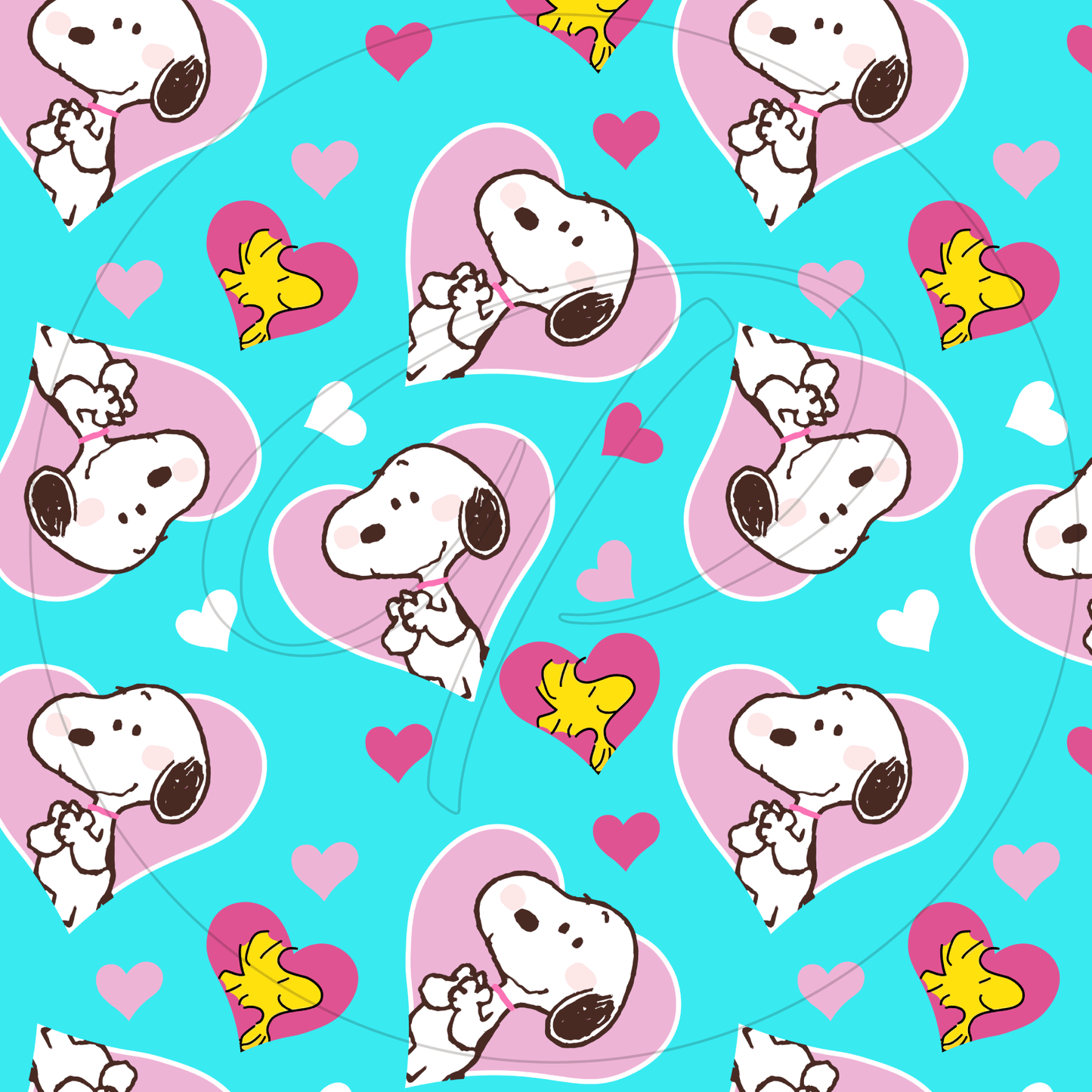 Corte 12X60 lycra dupont SNOOPY CORAZÓN