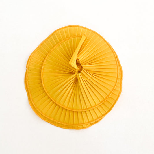 Tira plisada de popelina amarillo oro
