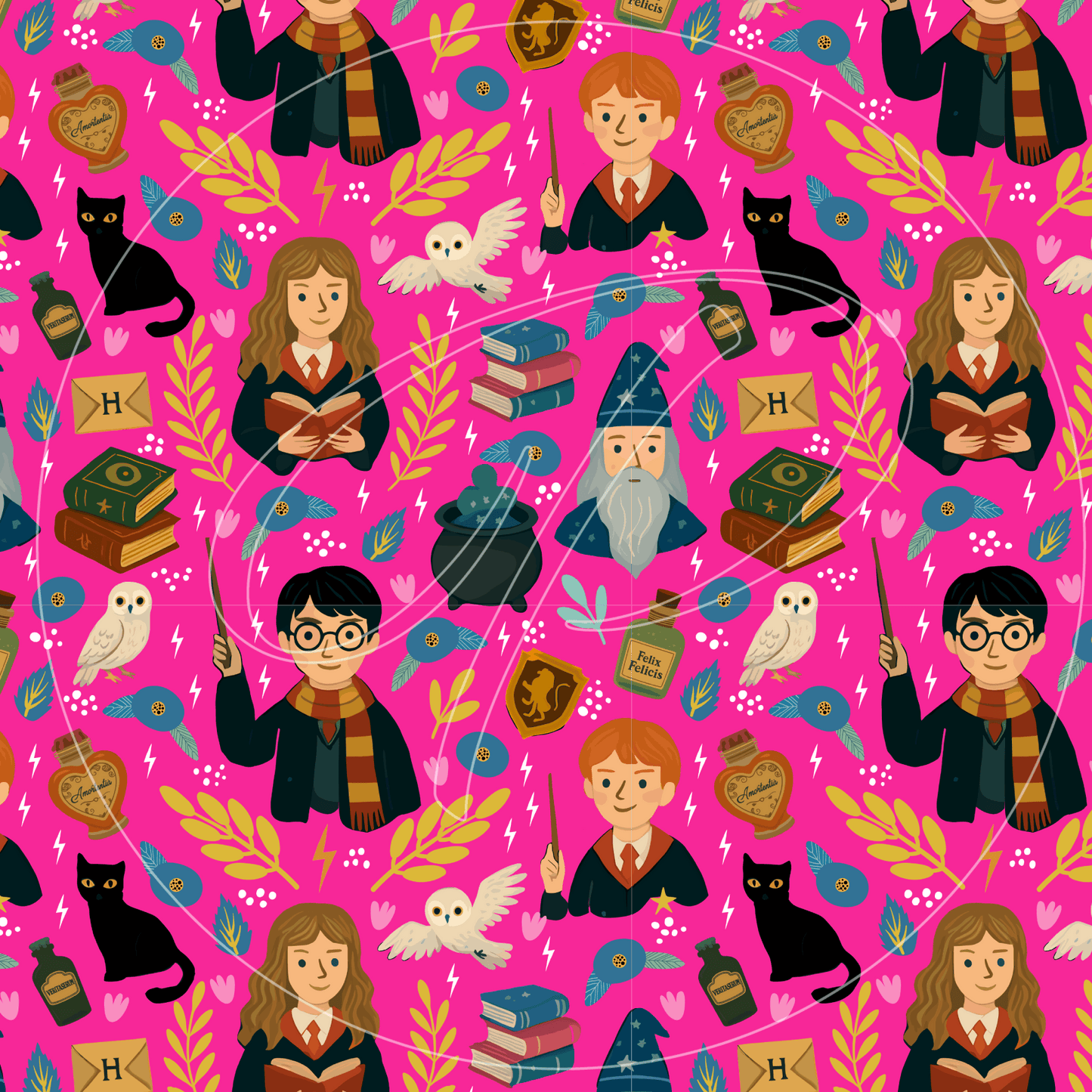 CORTE 12X60 CM  HARRY fondo fucsia