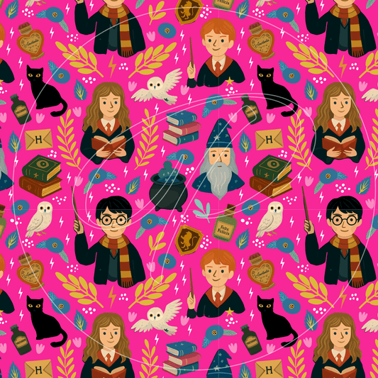 CORTE 12X60 CM  HARRY fondo fucsia