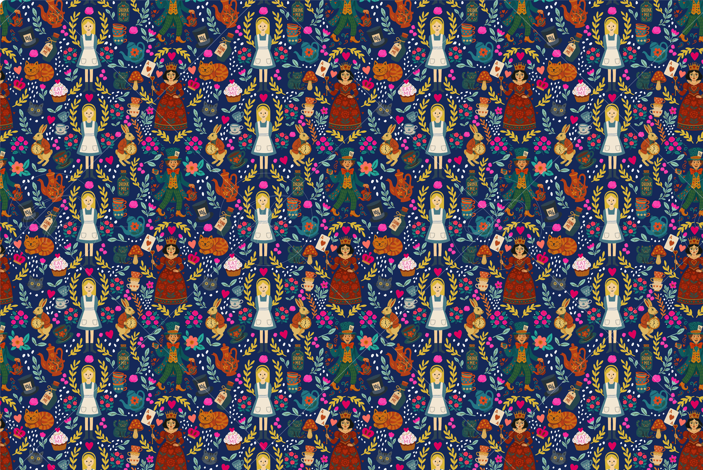 CORTE 57x73 CM  ALICIA fondo azul