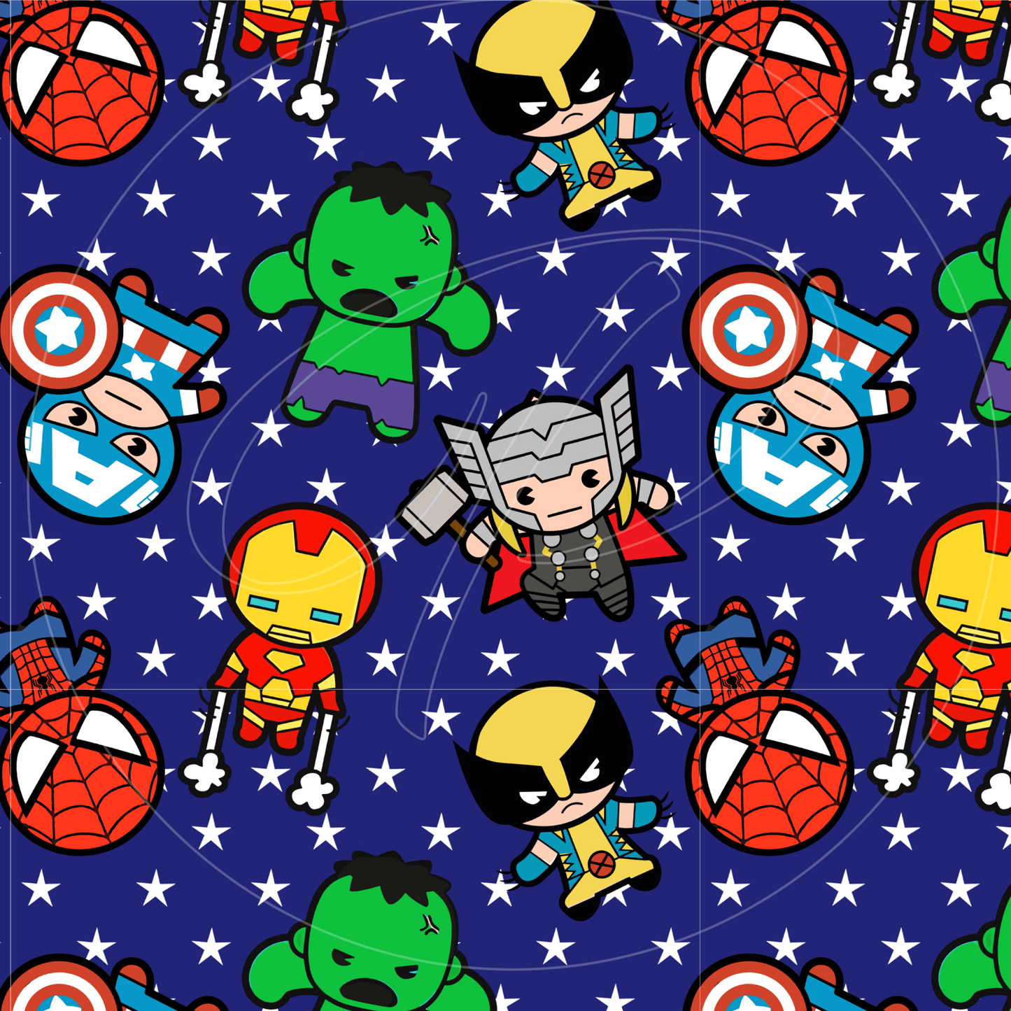 57x73 cms DISEÑO ANIMADO AVENGERS 1