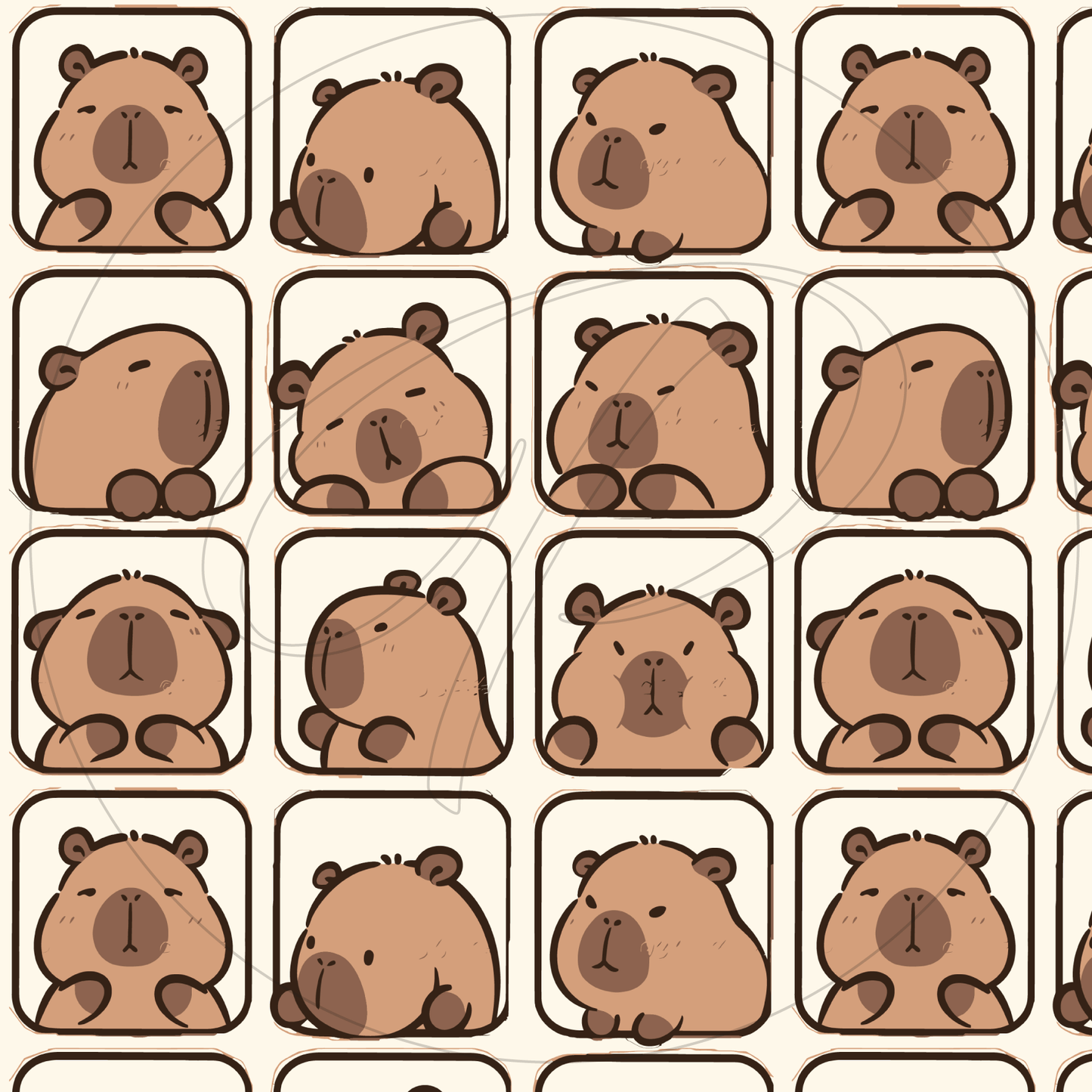 57x73 cms DISEÑO ANIMADO CAPIBARA 11