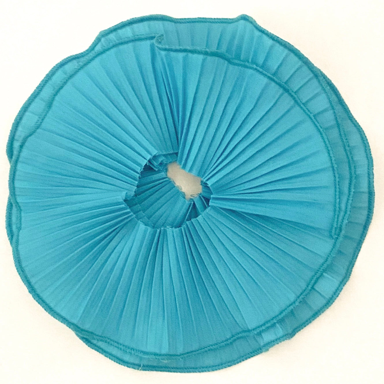 POPELINA Tira plisada turquesa