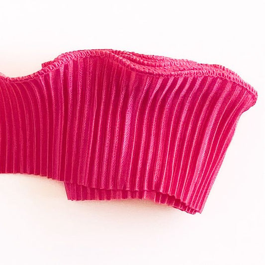 Tira de tela plisada fucsia