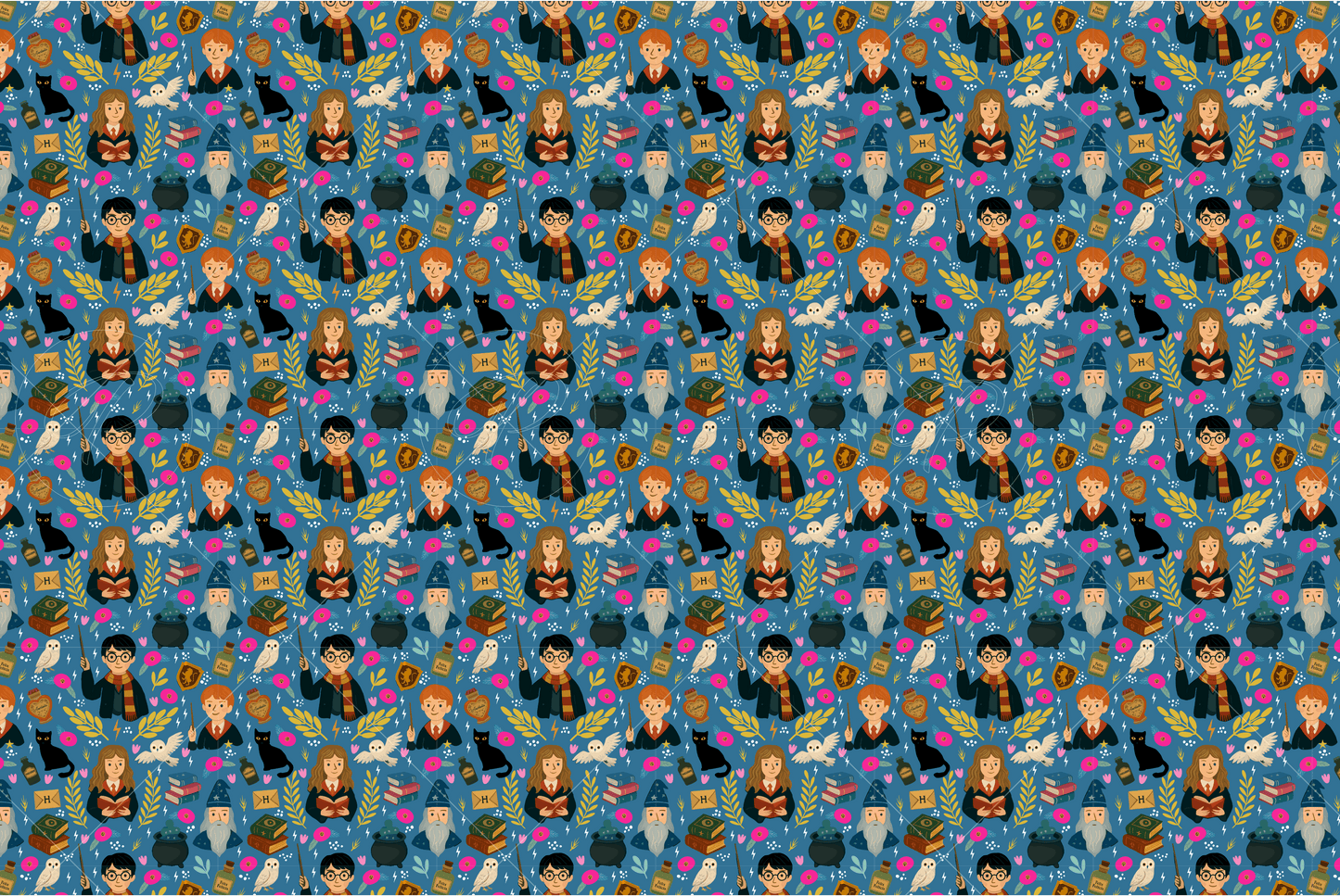 CORTE 57x73 CM  HARRY fondo azul petróleo