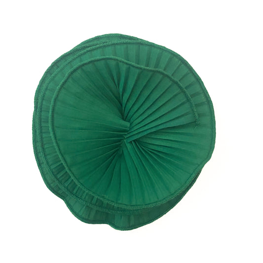 Tira plisada de popelina verde oscuro
