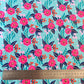 LYCRA DUPONT SUBLIMADAFLORES FONDO VERDE MENTA
