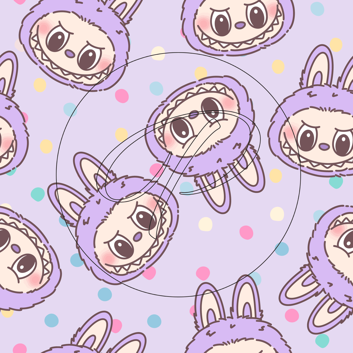 DISEÑO ANIMADO LABUBU LILA