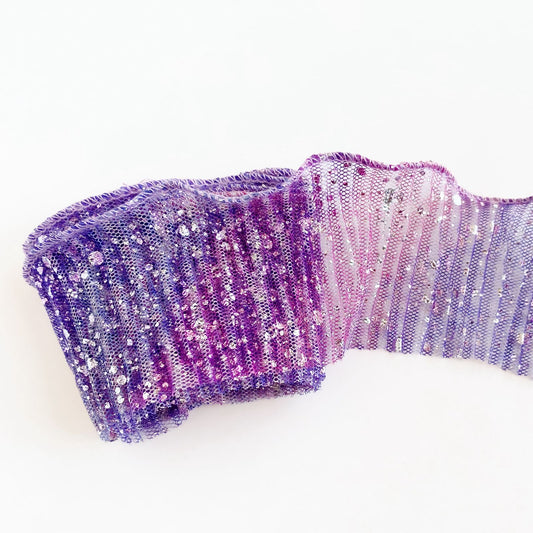 Tira de tul lila glitter