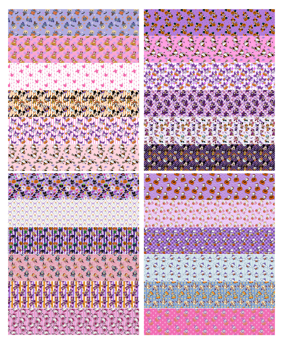 PAÑO HALLOWEEN SCRUNCHIE/RUMBA 12X58 CMS X 24 CORTES