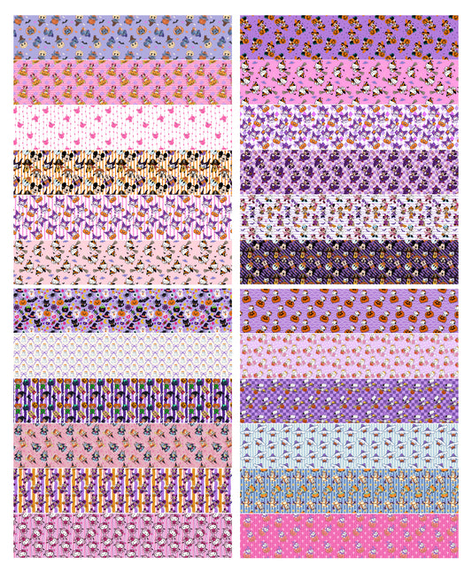 PAÑO HALLOWEEN SCRUNCHIE/RUMBA 12X58 CMS X 24 CORTES