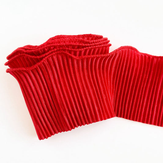 Tira de tela plisada rojo