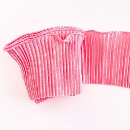 Tira de tela plisada rosa