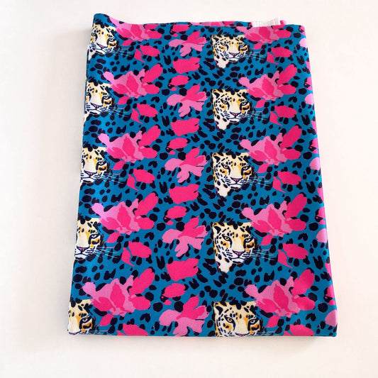 LYCRA DUPONT SUBLIMADA TIGRE Y FLORES