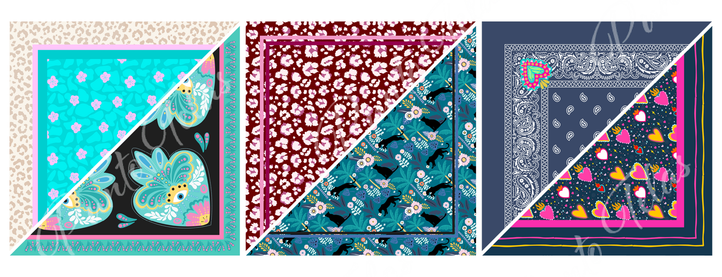 PACK B1  BANDANAS MUJER X 6