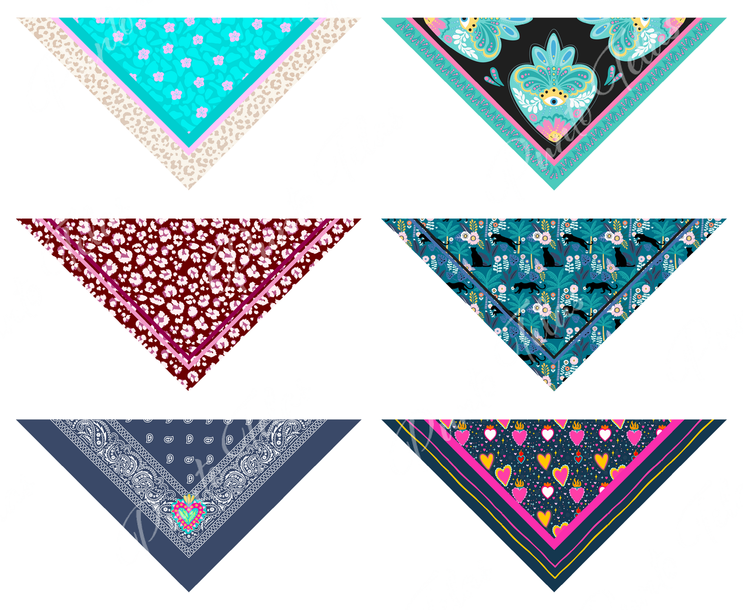 PACK B1  BANDANAS MUJER X 6