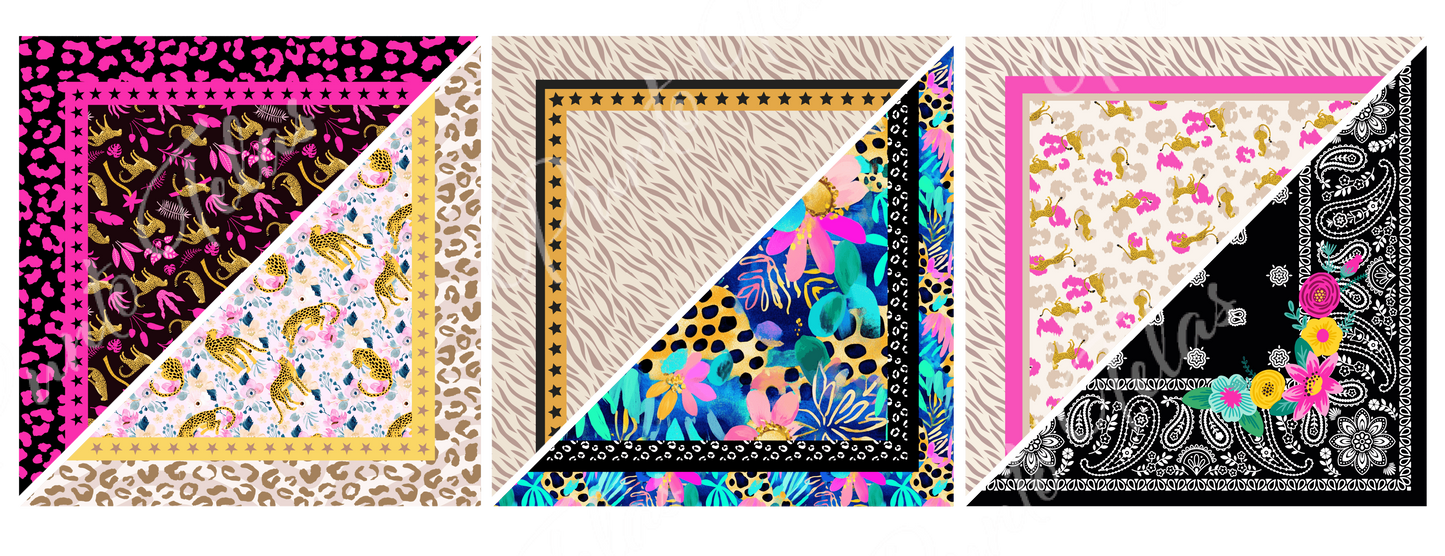PACK B3  BANDANAS MUJER X 6