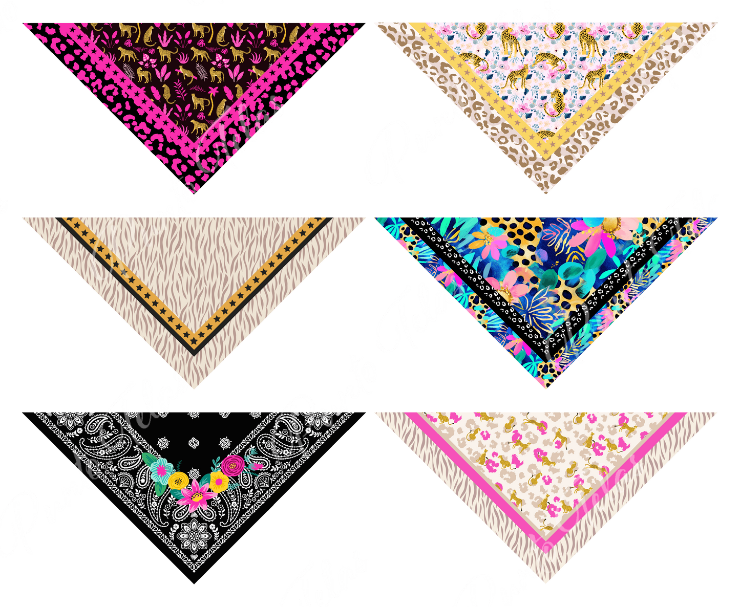 PACK B3  BANDANAS MUJER X 6