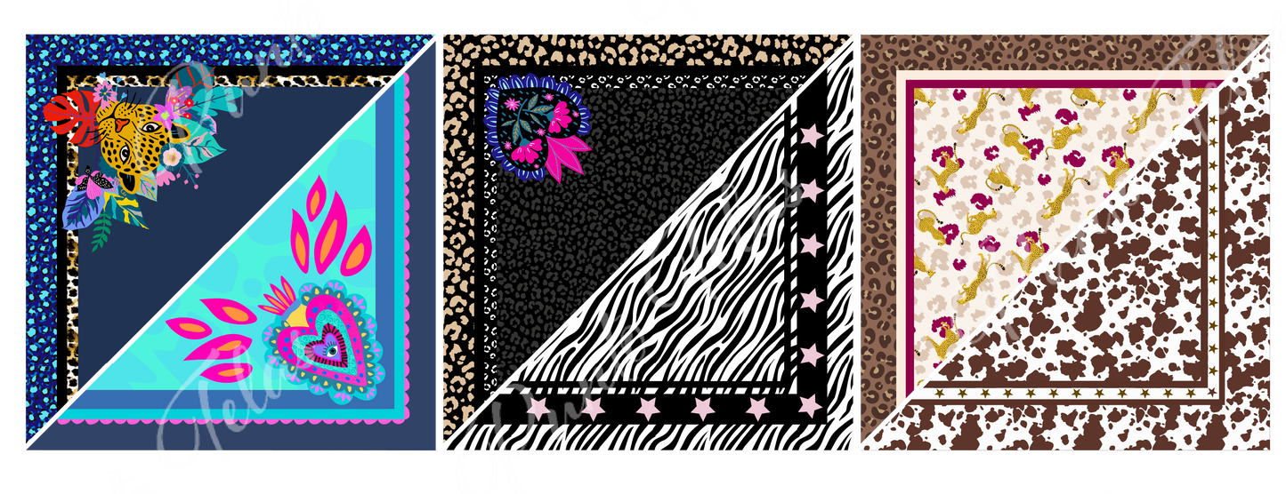 PACK B7  BANDANAS MUJER X 6