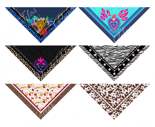 PACK B7  BANDANAS MUJER X 6