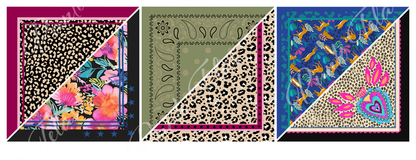 PACK B8  BANDANAS MUJER X 6