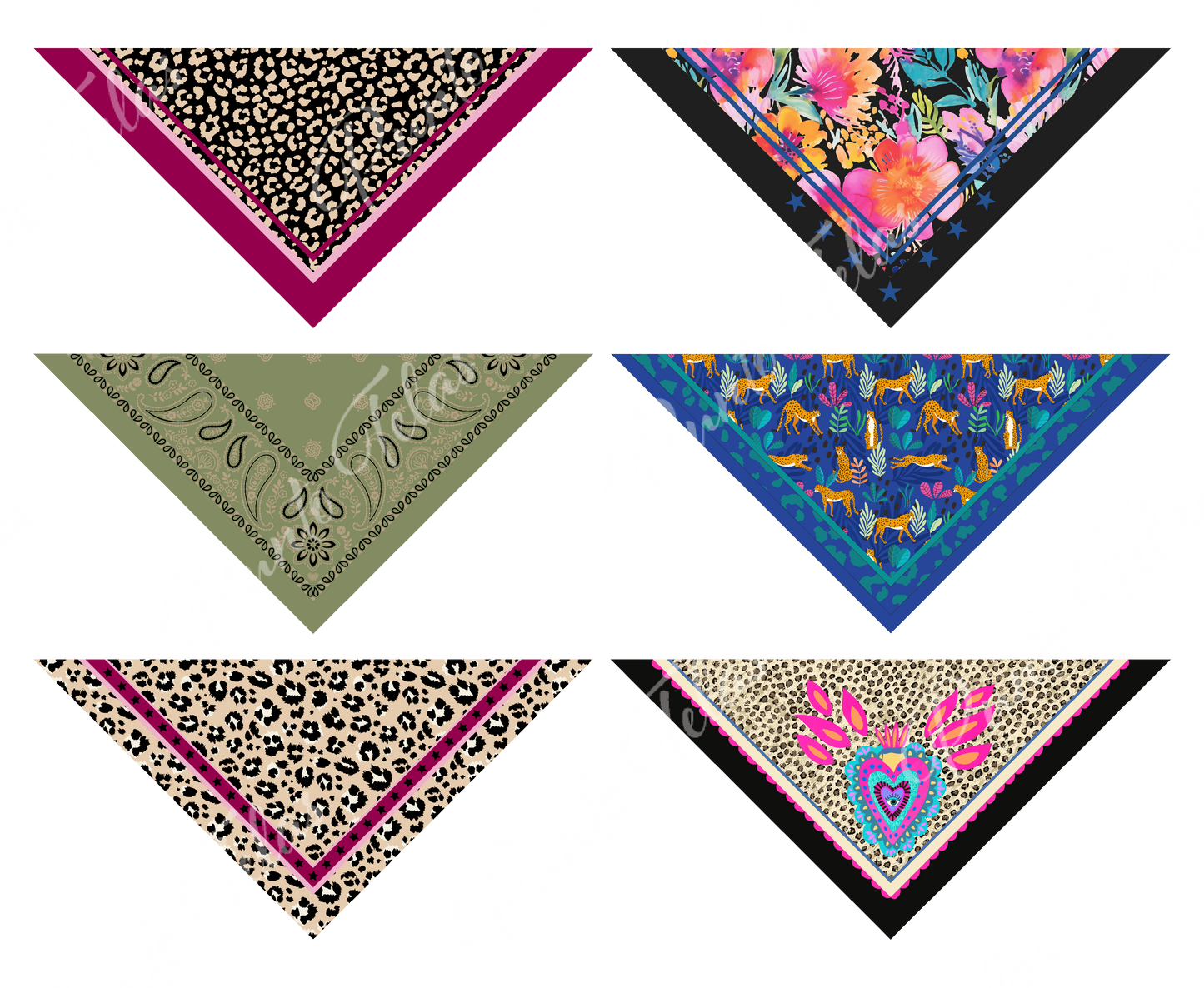 PACK B8  BANDANAS MUJER X 6