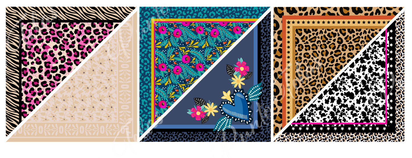 PACK B9  BANDANAS MUJER X 6