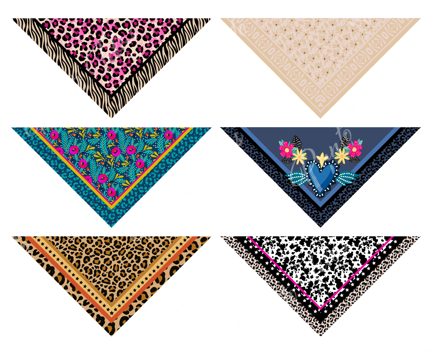 PACK B9  BANDANAS MUJER X 6